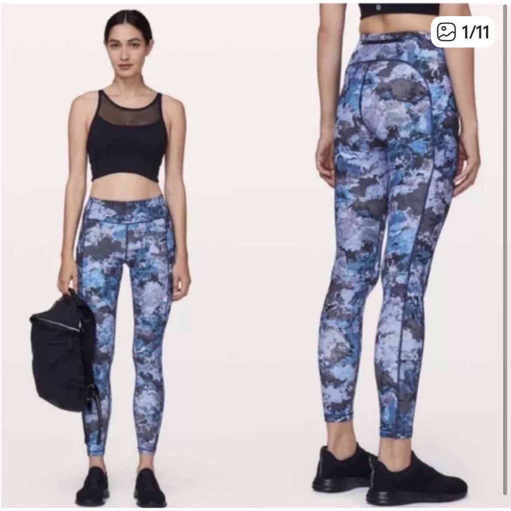 Lululemon Speed Up Tight Full On Luxtreme 28”Screen Camo Multi Leggings size 4 - Picture 2 of 4